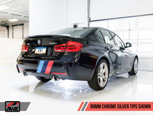 Load image into Gallery viewer, AWE Tuning BMW F3X 340i Touring Edition Axle-Back Exhaust - Chrome Silver Tips (90mm)