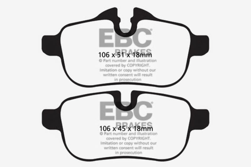 EBC 09+ BMW Z4 3.0 (E89) Ultimax2 Rear Brake Pads