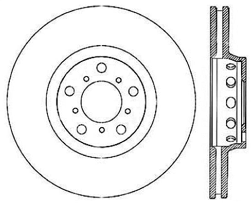 StopTech 00-03 BMW M5 (E39) Slotted & Drilled Left Front Rotor