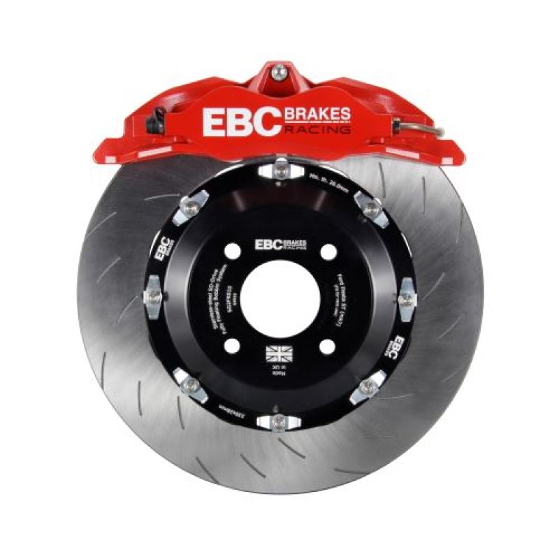 EBC Racing 92-00 BMW M3 (E36) w/Meyle Control Arms Red Apollo-4 Calipers 330mm Rotors Front BBK