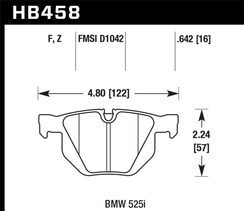 Hawk 07-08 BMW X5 3.0si / 09-13 X5 Xdrive / 10-13 X6 Xdrive Perf Ceramic Rear Street Brake Pads