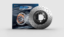 Load image into Gallery viewer, SHW 18-21 BMW M5 4.4L Right Rear Cross-Drilled Lightweight Brake Rotor (34217991104)