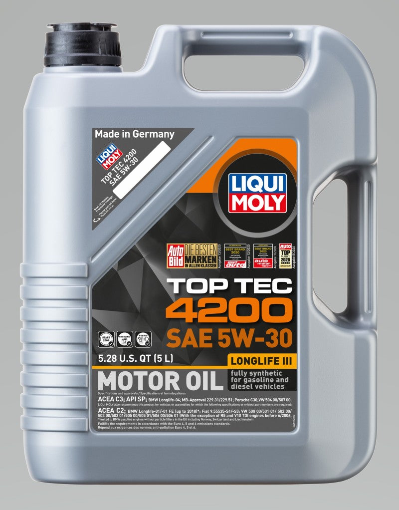 LIQUI MOLY 5L Top Tec 4200 New Generation Motor Oil SAE 5W30