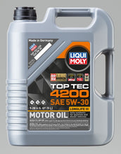 Load image into Gallery viewer, LIQUI MOLY 5L Top Tec 4200 New Generation Motor Oil SAE 5W30