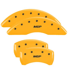 Load image into Gallery viewer, MGP 4 Caliper Covers Engraved Front &amp; Rear MGP Yellow Finish Black Characters 2003 BMW Z4