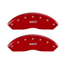 Load image into Gallery viewer, MGP 4 Caliper Covers Engraved Front &amp; Rear MGP Red finish silver ch