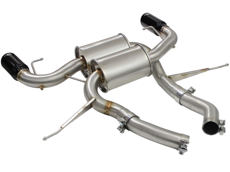 aFe MACHForce XP 2.5in Axle Back Stainless Exhaust w/ Black Tips 07-13 BMW 335i 3.0L L6 (E90/92) N55