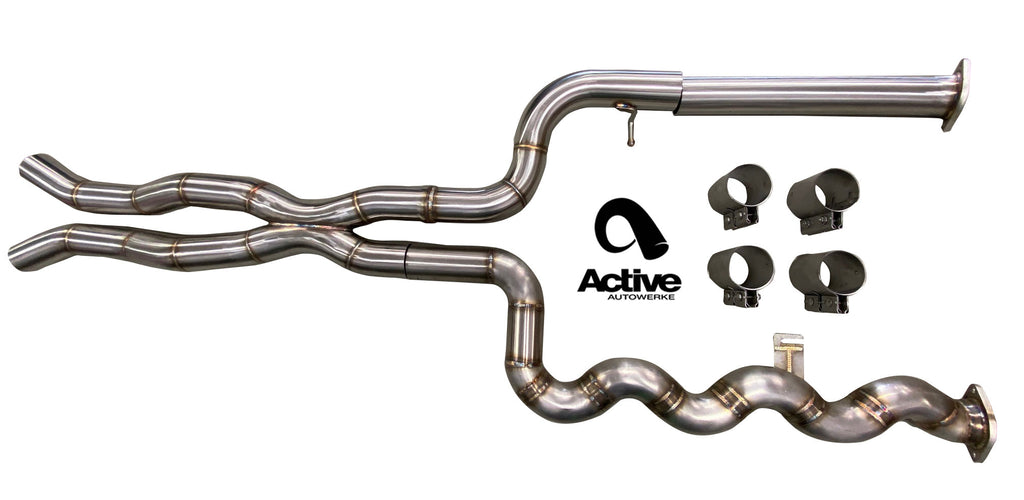 Active Autowerke G80/G82 M3/M4 Signature Equal Length mid-pipe (US Patent 11248511, patent pending in UK and EU) with G-brace and $90 fixed price shipping in lower 48 states