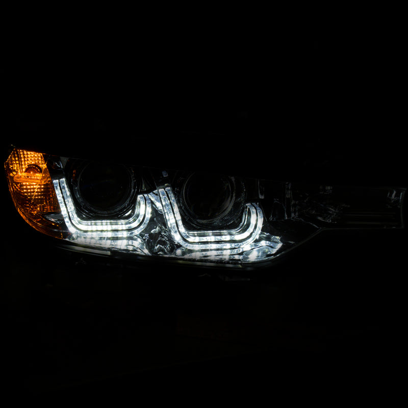 ANZO 2012-2015 BMW 3 Series Projector Headlights w/ U-Bar Chrome