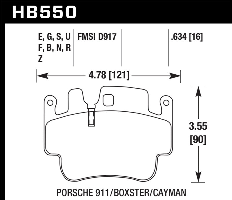 Hawk Porsche 911 / Cayman / Boxster Front /Rear DTC-70 Race Brake Pads