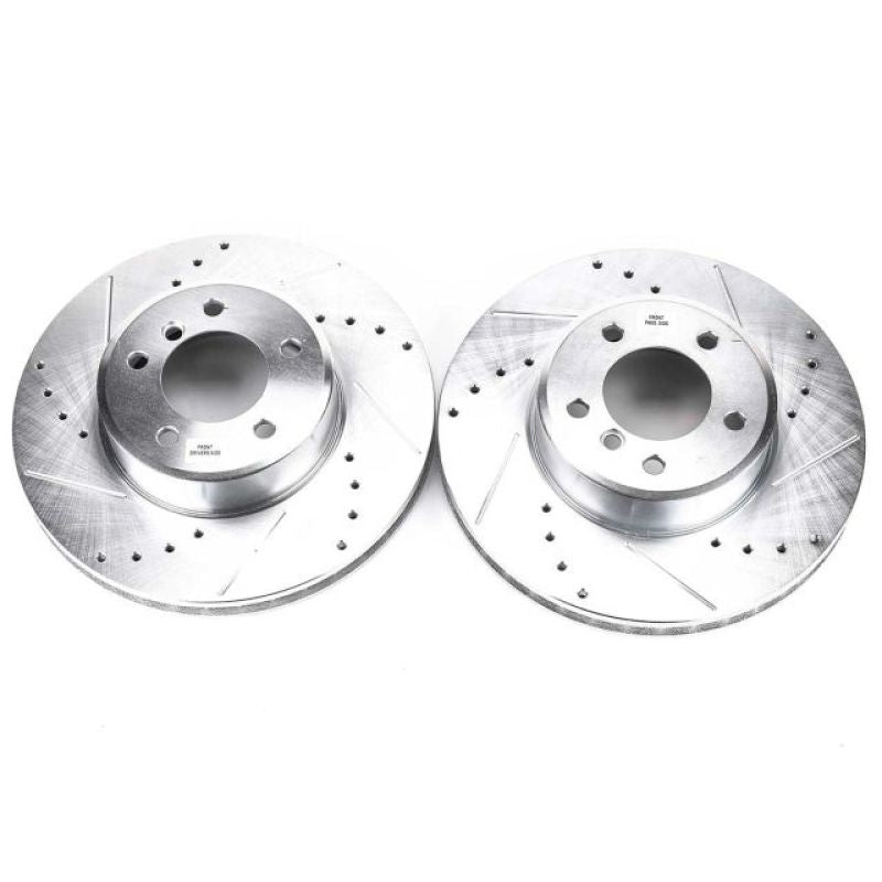 Power Stop 04-06 BMW 525i Front Evolution Drilled & Slotted Rotors - Pair
