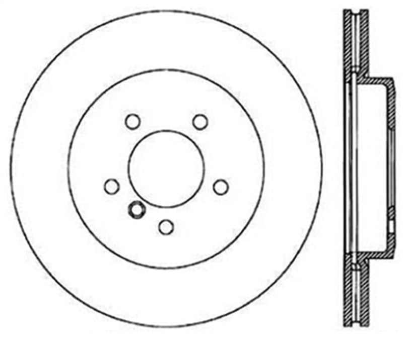 StopTech 06-08 BMW Z4 Drilled Front Right Cryo Rotor