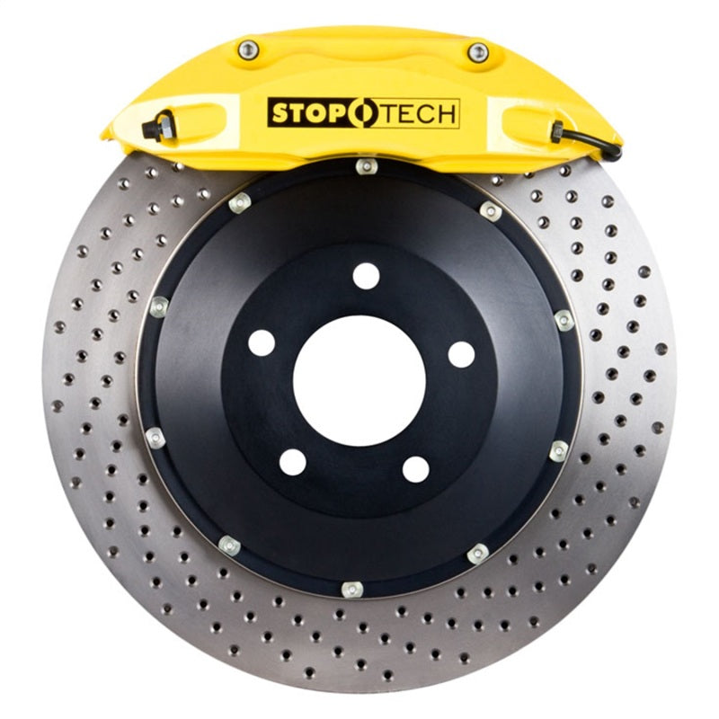 StopTech 07-10 BMW 335 Series BBK Rear Yellow ST-40 Calipers Drilled 345x28 Rotors