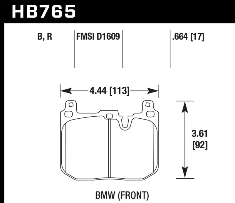 Hawk 14-15 BMW 228i/Xi HPS 5.0 Front Brake Pads