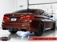 Load image into Gallery viewer, AWE Tuning 18-19 BMW F90 M5 Track Edition Axle-Back Exhaust- Black Diamond Tips