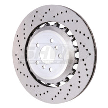 Load image into Gallery viewer, SHW 11-16 BMW M5 4.4L Left Rear Cross-Drilled Lightweight Brake Rotor (34212284103)