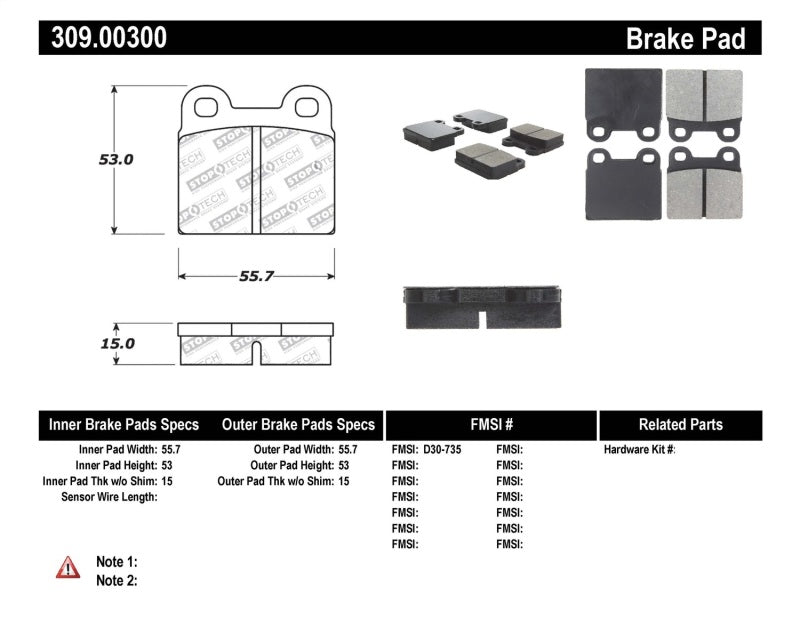 StopTech Performance Brake Pads